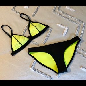 TRIANGL Neoprene Bikini Yellow Flash Size XS